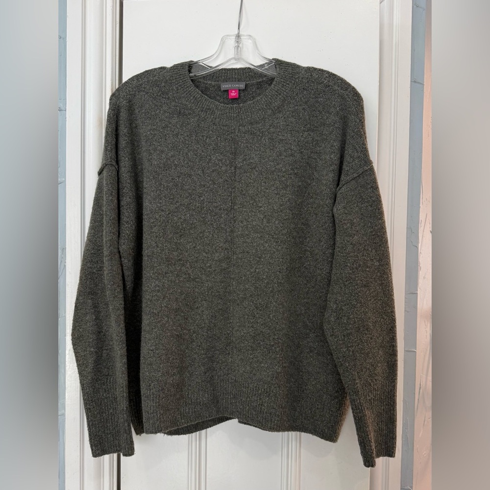 Vince Camuto Olive Green Crewneck Sweater
